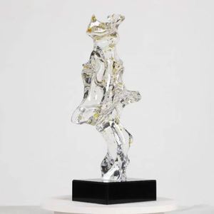 Escultura <span class=keywords><strong>de</strong></span> Resina Transparente en Forma <span class=keywords><strong>de</strong></span> <span class=keywords><strong>Luna</strong></span>, Hecha a Mano, Elegante y Moderna, para Colección - Product Image 4