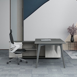 Dernier mobilier de bureau de luxe : Bureau de direction en forme de I, design simple pour cadre supérieur - Product Image 5