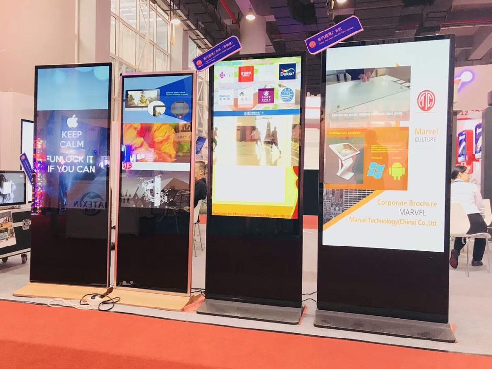 55 inch lcd digital signage with wifi and touch function build in android media player content management