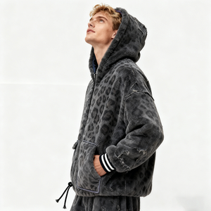 Felpe e Maglioni DOGER Personalizzati in Morbida Pelliccia per Unisex, <span class=keywords><strong>Felpa</strong></span> Vintage in Sherpa <span class=keywords><strong>con</strong></span> Motivo in Rilievo - Product Image 2