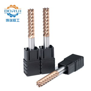 Fresa de aleación dura serie H de 6 flautas de alta velocidad, soporte personalizado, accesorios de herramientas de máquina de alta dureza de extremo plano recto - Product Image 2