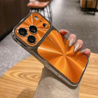 Casing Ponsel Akrilik Aurora Mewah Baru untuk 18/17/16/15/14/13 Pro Max dengan Desain Laser Cut Anti Benturan & Pelindung Lensa