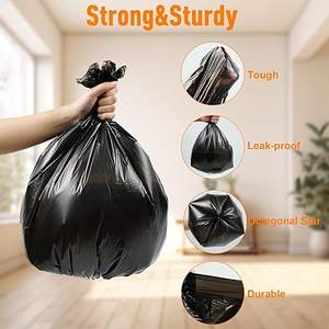 Bolsas de Basura Multiusos Huamaohengchun de 8 Galones, Resistentes a Desgarros, Bolsas de Basura Negras Inodoras y Resistentes (Paquete de 100, 50x60cm) - Product Image 5