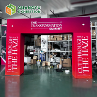 Arche de bienvenue en tissu tendu pour stand d'exposition, ligne de départ/arrivée, événement extérieur, sommet, ou portique d'entrée