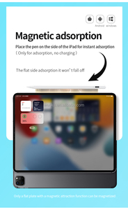 Hochwertiger Aktiver Stift mit Ersatzspitze, Neigungswinkelerkennung, Handballenerkennung und Magnetischer Anziehung für iPad, iPhone und Android - Product Image 5