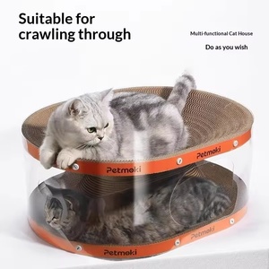 Cama Túnel para Gatos Multifuncional de Luxo, Ninho Integrado, Arranhador com Furo Autorregenerativo, Brinquedo para Gatos - Product Image 2