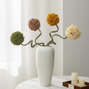 Bouquet de fleurs artificielles Meng Jie 30cm-100cm vert olive en PVC pour la décoration de la maison - Product Image 2