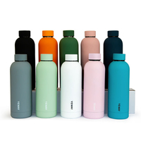 Bajo MOQ fábrica termo Flasche boca pequeña tazas de café logotipo personalizado impreso motivacional botellas de agua de acero inoxidable