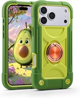 Coque de téléphone robuste antichoc de qualité militaire avec support anneau pour iPhone 17 Pro Max