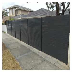 Pannelli di recinzione per esterni rivestiti di polvere in metallo con lancia in metallo tubolare pannello di alluminio nero