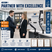 Vente directe usine – Support de moniteur double écran réglable jusqu'à 90 degrés, 17-32 pouces, 9 kg, avec pince de bureau