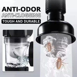 Fabricant Usine Vente au détail Prix bon marché Fourniture PVC Flexible Anti-odeur P Piège à eau Tuyau de drainage Pop-Up Bolt Lavage Évier Drain - Product Image 5