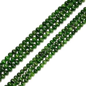 AAA haute qualité 6mm naturel véritable vert <span class=keywords><strong>Chrome</strong></span> <span class=keywords><strong>Diopside</strong></span> 8mm perles de pierre rondes lisses pour la fabrication de bijoux - Product Image 3