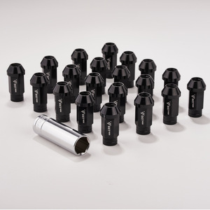 Écrous de roue aveugles Getitall 50 mm en alliage d'aluminium 7075-T6 noir pour modification automobile - Product Image 1