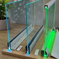 Rampe en verre LED HDSAFE moderne avec base en aluminium en forme de U pour bâtiment commercial, hôtel, appartement, balcon, escalier, centre commercial