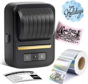 Label Maker with Tape <b>Sticker</b> <b>Printer</b> Machine for Small Business 2-inch Thermal Label <b>Printer</b> Shipped From Overseas Warehouse - Product Image 1