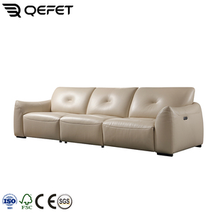 Bộ ghế <span class=keywords><strong>sofa</strong></span> hiện đại cao cấp ba chỗ ngồi bằng da nâu, có thể kéo dài, kiểu mô đun, dùng cho phòng khách, có chức năng ngả lưng điện. - Product Image 3