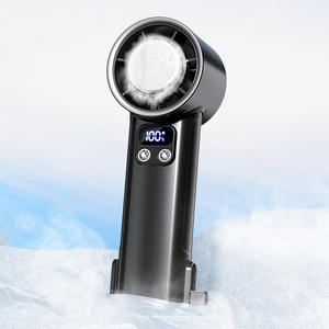 Handheld Semiconductor Portable Small Fan with 100 Levels of Refrigeration USB Charging Practical and Rope 2400mAh Battery - Product Image 1