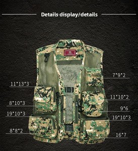 <span class=keywords><strong>Gilet</strong></span> de pêcheur multi-poches pour <span class=keywords><strong>homme</strong></span>, 100% coton, pour l'escalade, la pêche, la randonnée, le journalisme, la photographie, le camping - Product Image 5