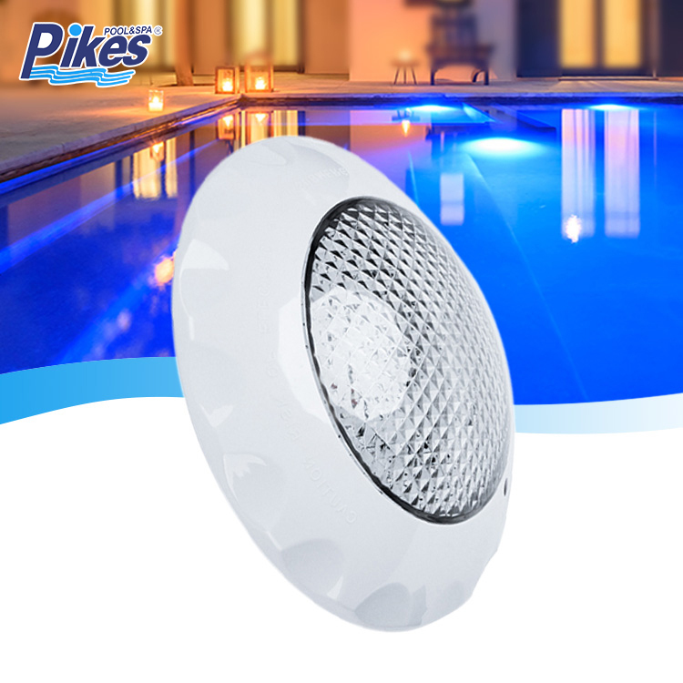 PK6007 Waterproof Wall-Mounted ABS+UV Underwater LED Light IP68 with Remote Control Changeable Colors Lamp for Swimming Pool