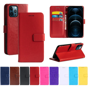 Étui de téléphone en cuir TPU magnétique portefeuille à rabat pour <span class=keywords><strong>Blackview</strong></span> BV6900/BV5500/BV5500 Pro/Plus/BV6300/BV6600/BV5200 grain de cheval fou - Product Image 1