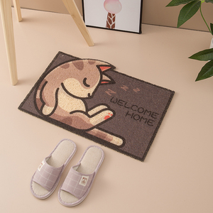 Tapis en PVC <span class=keywords><strong>personnalisé</strong></span> avec impression en bobine <span class=keywords><strong>personnalisé</strong></span> pour votre famille <span class=keywords><strong>Paillasson</strong></span> de bienvenue avec animaux domestiques et enfants Tapis <span class=keywords><strong>d</strong></span>'<span class=keywords><strong>entrée</strong></span> antidérapant - Product Image 6