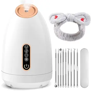 Cool Professional Face Humidifier Nano Mister Mist Water Vapour Hot Cold Face Steamer Set Mini Face Steam Machine Facial Steamer