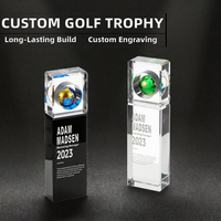 Trophée Globe de Golf Personnalisé Haut de Gamme Gravé et Durable pour Anniversaire d'Entreprise, Souvenir ou Récompense pour Contribution d'Employé