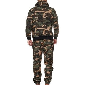 Chándal de camuflaje de lujo grueso de gran tamaño con estampado de poliéster/algodón de alta calidad personalizado - Product Image 5