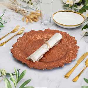 Platos de plástico redondos de 13 pulgadas para decoración, irrompibles, dorados y plateados, para la decoración de mesas de restaurante - Product Image 5