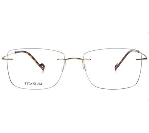 男性女性用眼鏡眼鏡,チタンフレームレス金属リムレス光学フレーム眼鏡 - Product Image 2