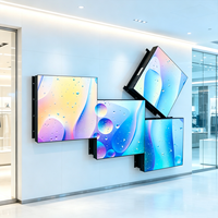 Lecteur vidéo personnalisé en forme de diamant pour une expérience de visionnage exceptionnelle Écran carré pour les magasins de détail et les centres commerciaux