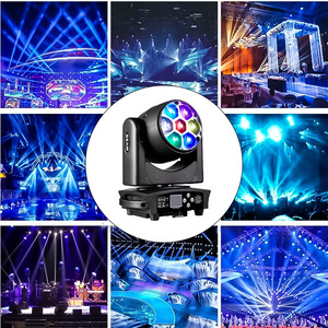 7 X 40W RGBW LED ディスコ ムービングヘッド ビーアイライト ズームウォッシュ DJエフェクト クラブ ステージ ウェディングパーティー用 アルミニウムボディ DMX512コントロール - Product Image 6