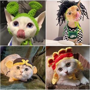 Vente Flash : Accessoires pour Animaux – Chapeau Amusant pour Chien, Costume pour Chien, Bonnets au <span class=keywords><strong>Crochet</strong></span>, Cache-Cou et Cache-Oreilles Tricotés pour Chiens Teddy et Chats - Product Image 3