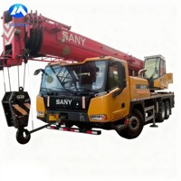 Grue sur camion hydraulique Sany 25 tonnes d'occasion en bon état STC250 avec moteur, boîte de vitesses, pompe, hauteur de levage de 41 m