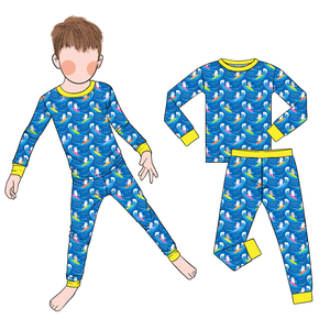 <span class=keywords><strong>Pyjama</strong></span> à manches longues pour garçons Little Glow Kid, best-seller, en fibre de bambou personnalisée, imprimé décontracté, vêtements de nuit printemps-automne - Product Image 3
