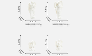 Decorazione Cimiteriale, Ornamento per Tombe, Statuetta di Angelo Bianco con Ali in Resina, Regalo Commemorativo per Capi Carocchiati - Product Image 2