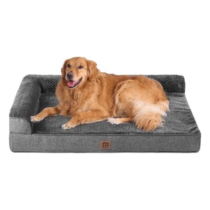 Camas ortopédicas de espuma viscoelástica para perros grandes-Sofá impermeable Cama grande para perros con funda lavable extraíble - Product Image 1