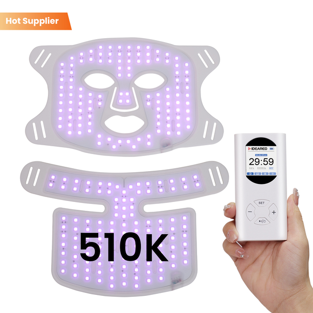 Food Grade Silicone 415nm 630nm 830nm Treat Wrinkles Moderate Acne Red Led Light Therapy Facial Mask Beauty Led Face Mask