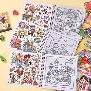 Libro de Colorear y Dibujar con Espiral, Autoadhesivo, para Aliviar el Estrés y la Estimulación Mental de los Niños - Product Image 5