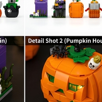 Ensemble de blocs de construction en plastique pour Halloween avec sons et lumières, 899 pièces, maison citrouille convertible, cercueil fantôme, mini briques pendentifs