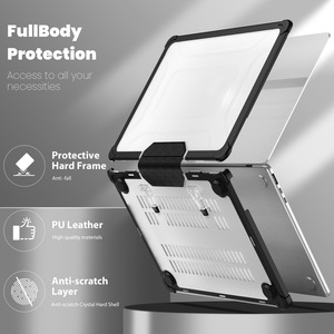 Nhà Máy Bán Buôn Giá Nhiệm Vụ Nặng Nề Gồ Ghề Vỏ Cứng Laptopsleeve Trường Hợp Bìa Với Chức Năng Đứng Cho <span class=keywords><strong>Macbook</strong></span> Không Khí 13 14 15 16Inch - Product Image 4