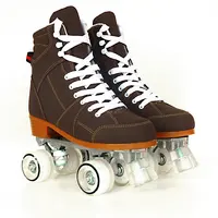 מותאם אישית זמש עור 4 גלגלי רולר סקייט נעלי אתחול patines rollete עבור ילדה ילד גברים נשים מבוגרים patins דה profissional