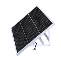Panneau solaire 80W, batterie LiFePo4 haute capacité 160Ah, système de charge solaire extérieur complet pour caméra CCTV