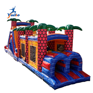 Grand parcours d'obstacles interactif <span class=keywords><strong>gonflable</strong></span> commercial à louer pour les fêtes, adapté aux enfants et aux adultes - Product Image 1