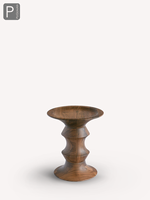 Amerikanischer Designer runder Hocker einfacher Retro-Ess hocker aus schwarzem Walnussholz, lässiger Tisch aus massivem Holz