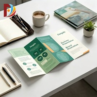 Service d'impression offset de dépliants, brochures, affiches et flyers en carton Fangda 105gsm/128gsm/157gsm A3/A4/A5/DL