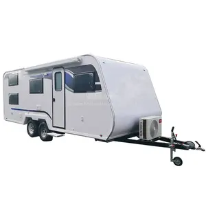 Rugged Chassis Motorhome Camper Small Travel Trailer Mobile Outdoor Kitchen 2 Bedroom Motor Homes Caravan China