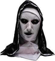 Masque intégral en latex rechargeable DAMAI Nun Scary Halloween, le plus effrayant, pour démon, esprit maléfique, fête d'horreur, costume de cosplay