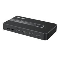 Conmutador KVM HDMI Manual de 2 Puertos, Control de Teclado y Ratón para 2 PC, 4K 30Hz, HUB USB2.0, Panel de Control de Escritorio